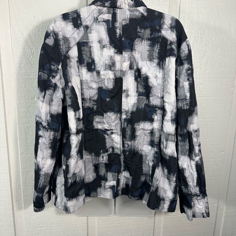 Chicos Black and White Long Sleeve Button Down Jacket Size 3(XL) EUC - Picture 4 of 6